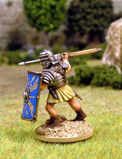 Roman warrior. First plastic kit produced by Warlord Games. Scupltor: Bob Naismith. Copyright: Warlord Games.